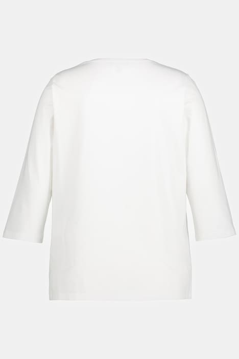 Shirt, Blüten, Classic, Rundhals, 3/4-Arm