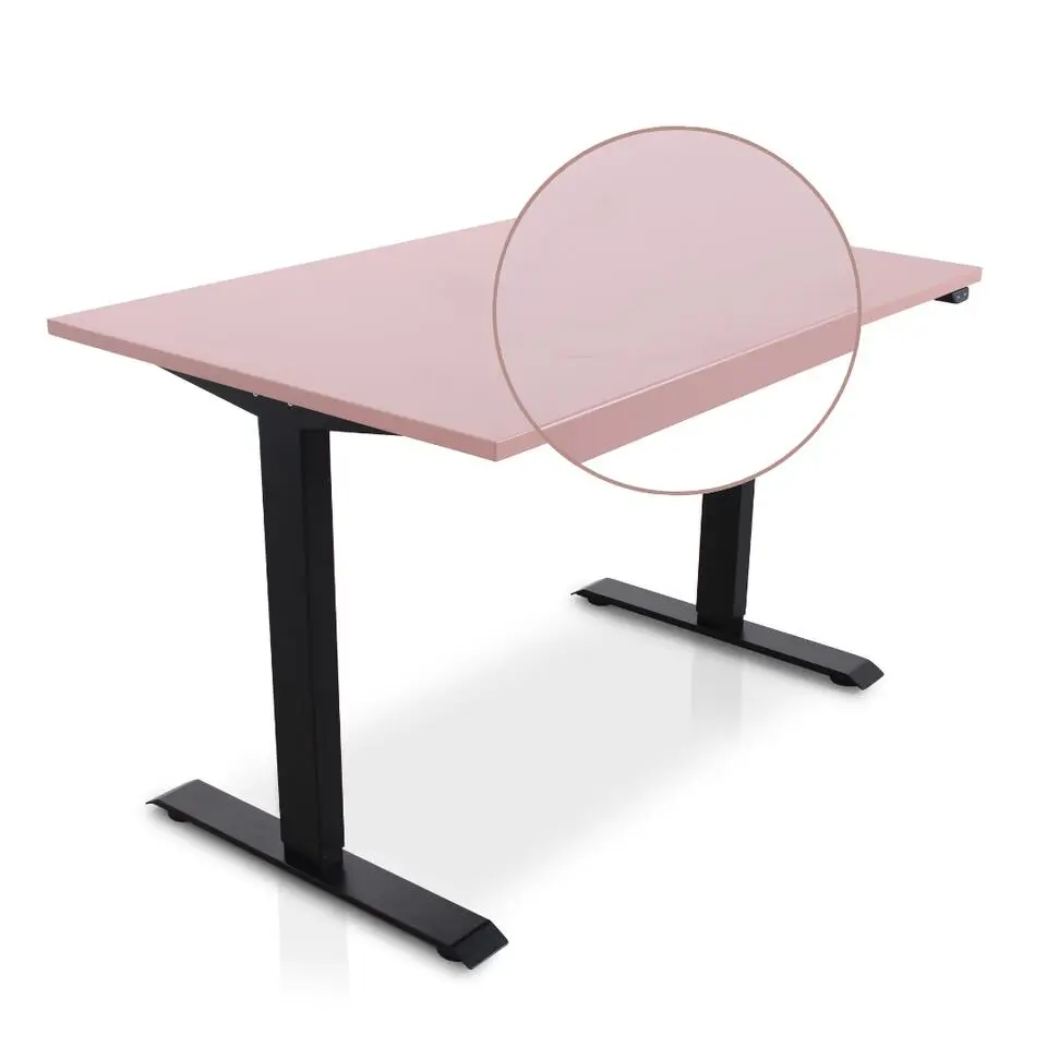MRC EASY Zit-Sta Bureau – Elektrisch Verstelbaar – 140x80 cm – Blad Dusty Rose