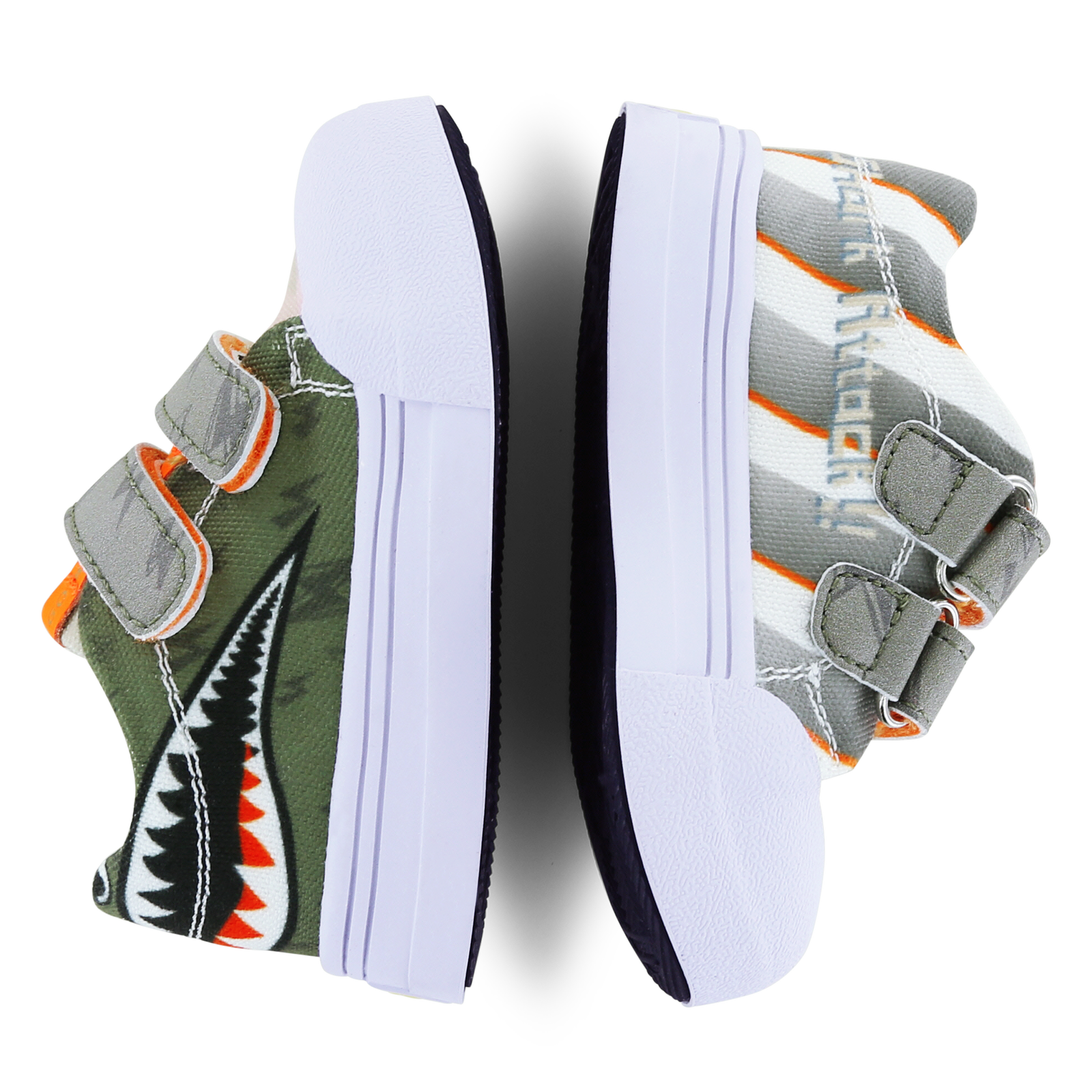 Go Bananas sneaker klittenband - Haai Canvas | Jongens schoenen