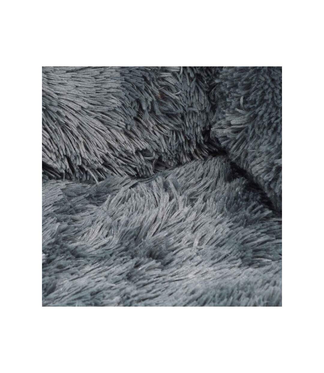 Paris Prix - Protège Canapé & Traversin fluffy 100cm Anthracite