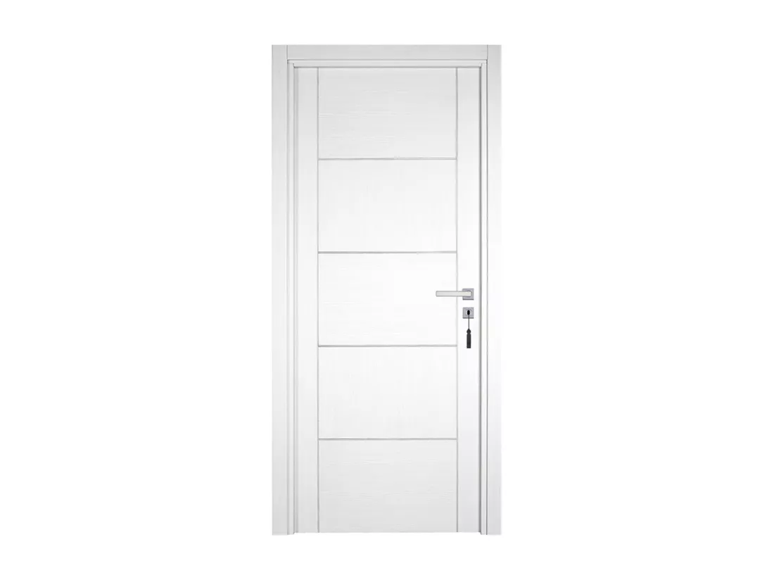Bloc-porte pose fin de chantier collection Premium Casoar, H.204 x l.93 cm, aspect chêne blanc, réversible