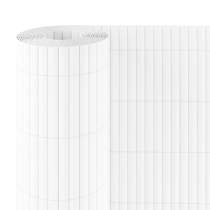 Canisse double face PVC blanc L.3 m x H.1 m