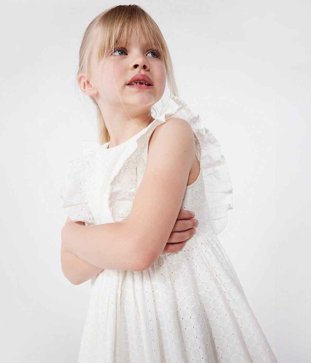 PETIT BATEAU<br>Vestido sem mangas em bordado inglês