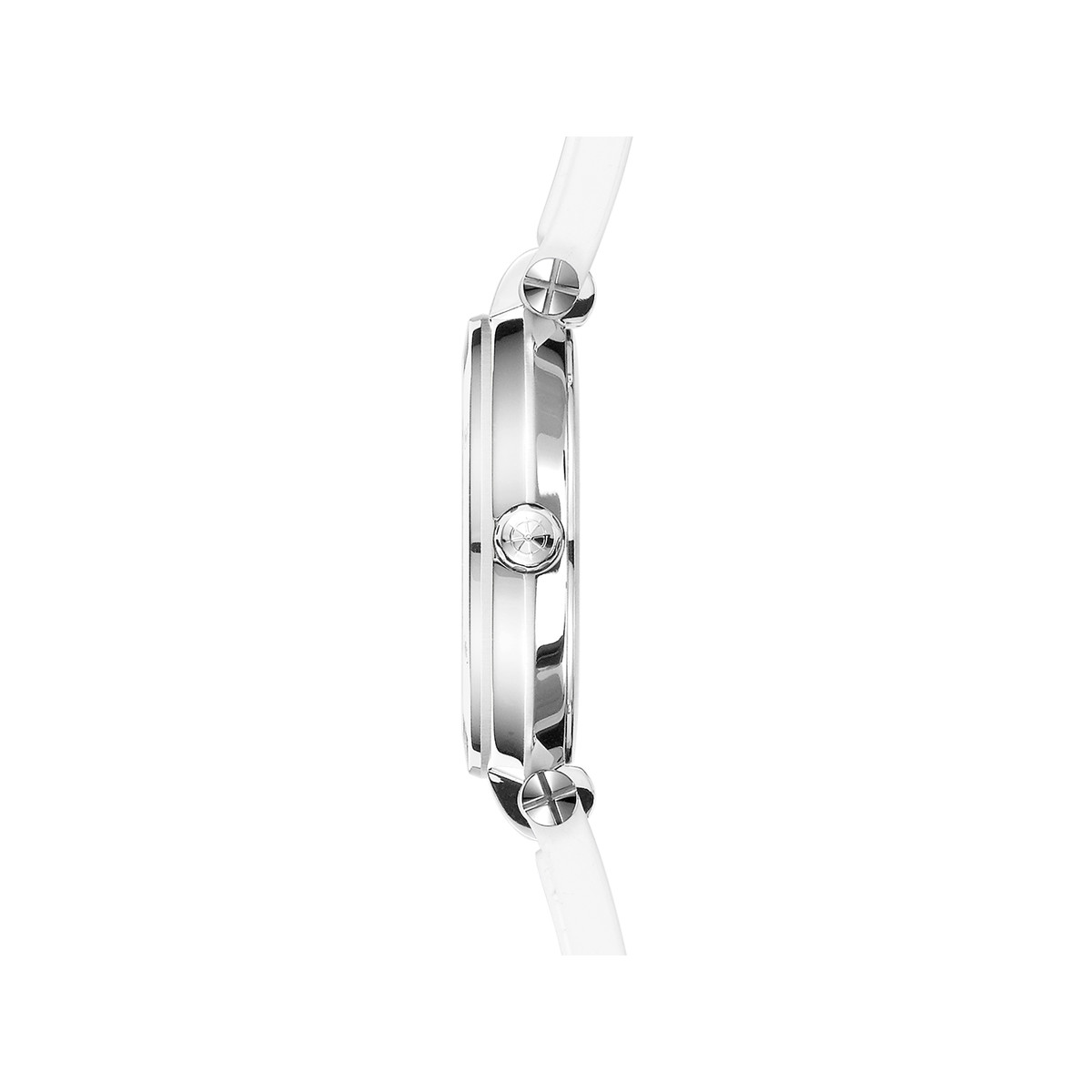 Montre HERBELIN Newport femme acier racelet caoutchouc blanc
