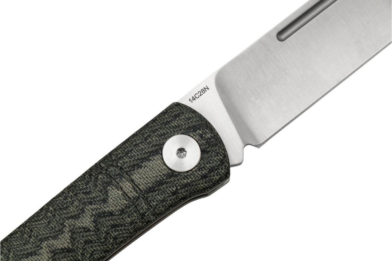 QSP Knife Hedgehog QS142-B, Denim Blue Micarta, slipjoint zakmes
