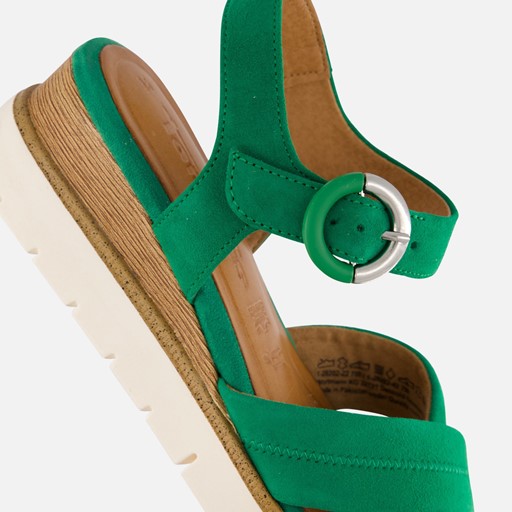 Tamaris Sandalen groen Suede