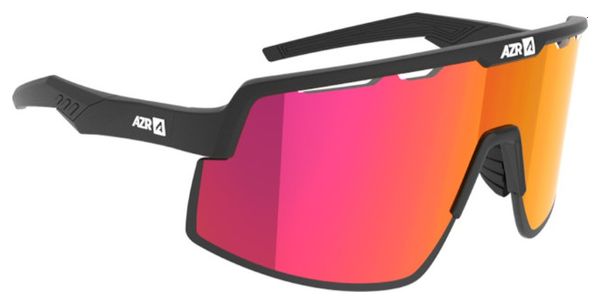 Lunettes AZR Speed RX Noir Mat / Écran Hydrophobe Rouge