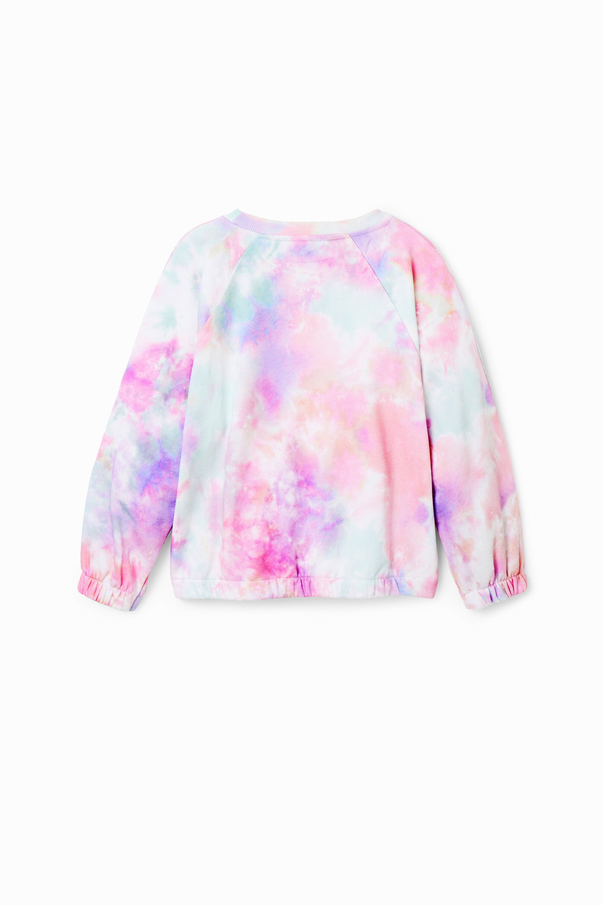 Sweat-shirt tie and dye logo