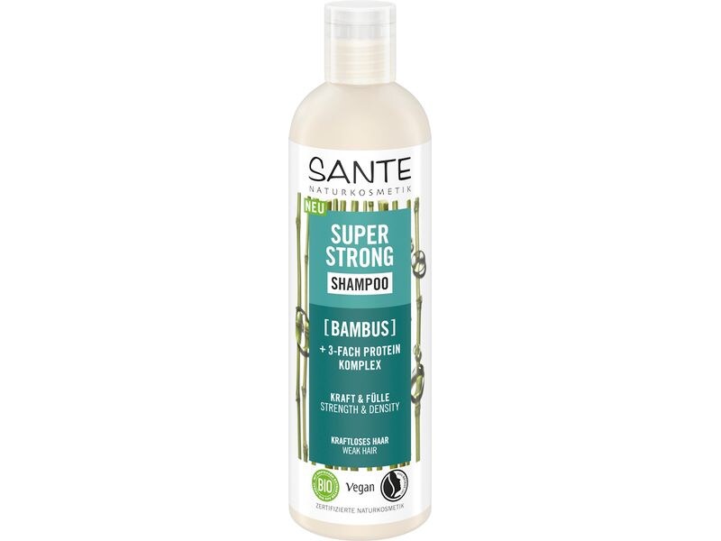 SANTE Shampoo Super Strong 250 ml Natürliches Haarshampoo für schwungvolles, gesund aussehendes Haar
