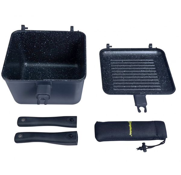 Poêle Ridgemonkey Connect Deep Pan & Griddle Granite Edition
