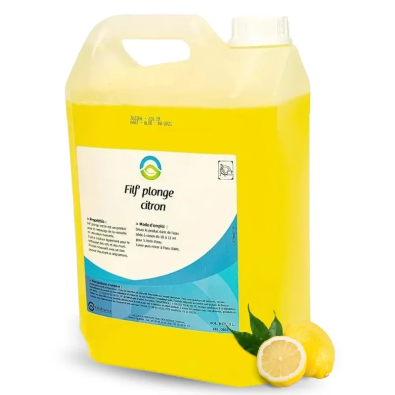 FILFA FRANCE - Liquide vaisselle plonge - Parfum citron - 5L