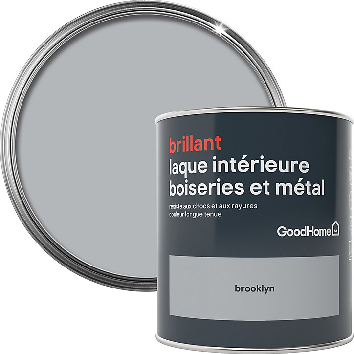 Laque boiseries et métal GoodHome Brooklyn Brillant 0,75L