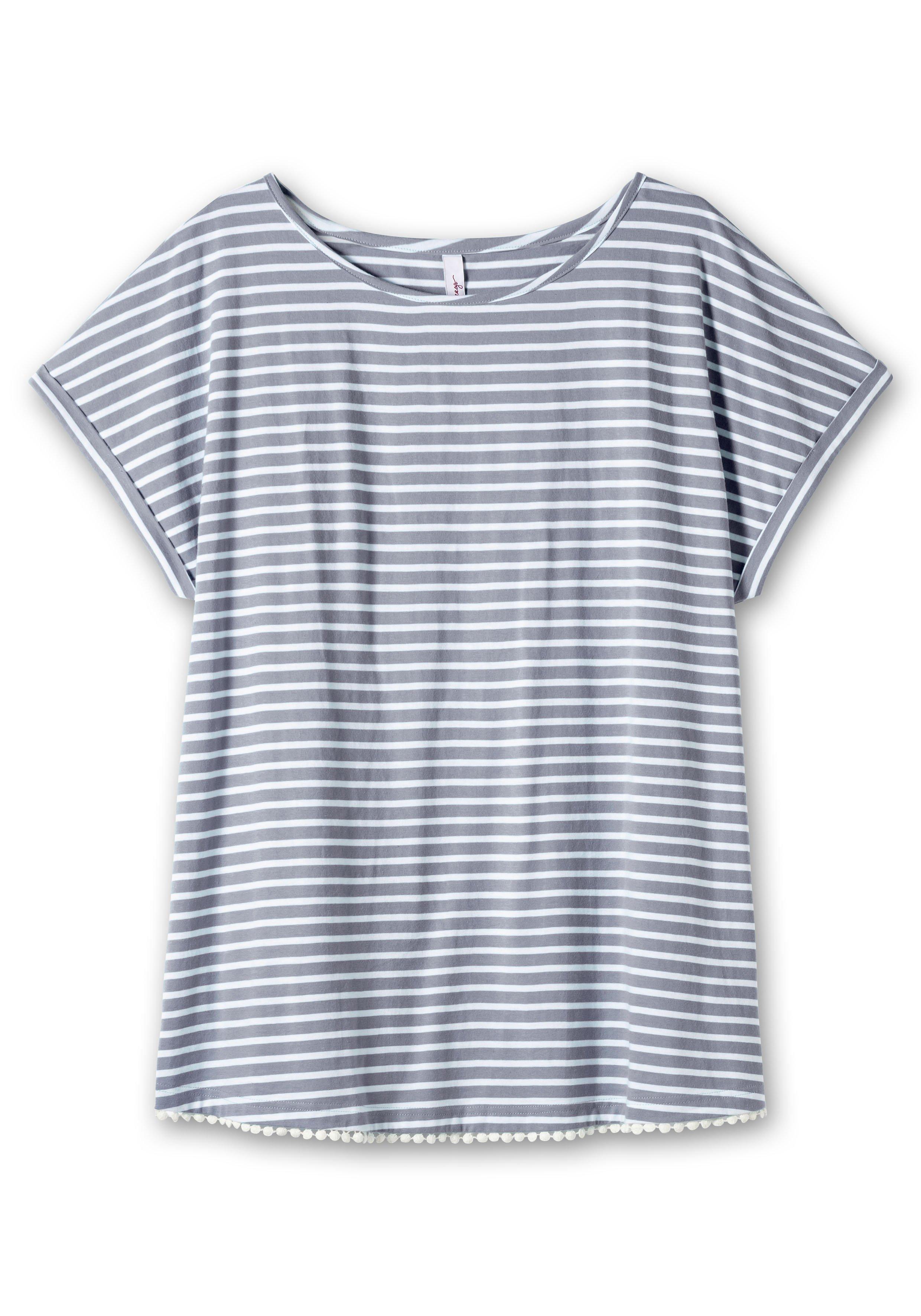 Oversized-Shirt mit garngefärbten Ringeln