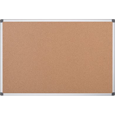 Tableau d'affichage en liège Maya de Bi-Office, surface en liège, cadre en aluminium, 60 x 45 cm