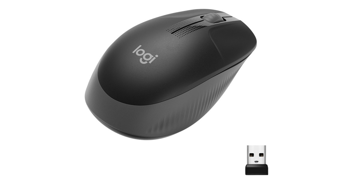 LogitechM190 Full-size wireless mouse  (Zwart, 1000 dpi)