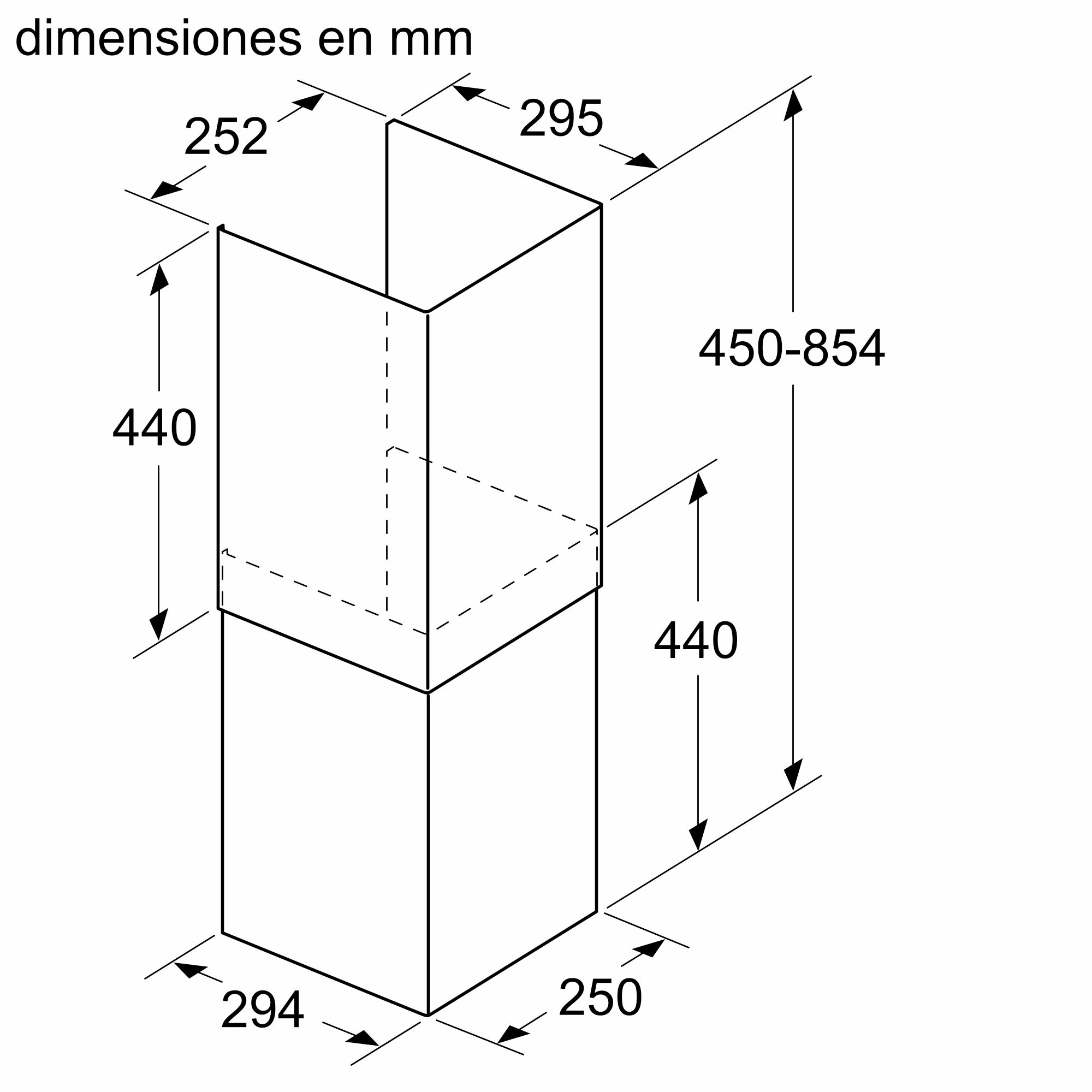 Acessório para capô 450-854 mm DWZ1IB6K117006768