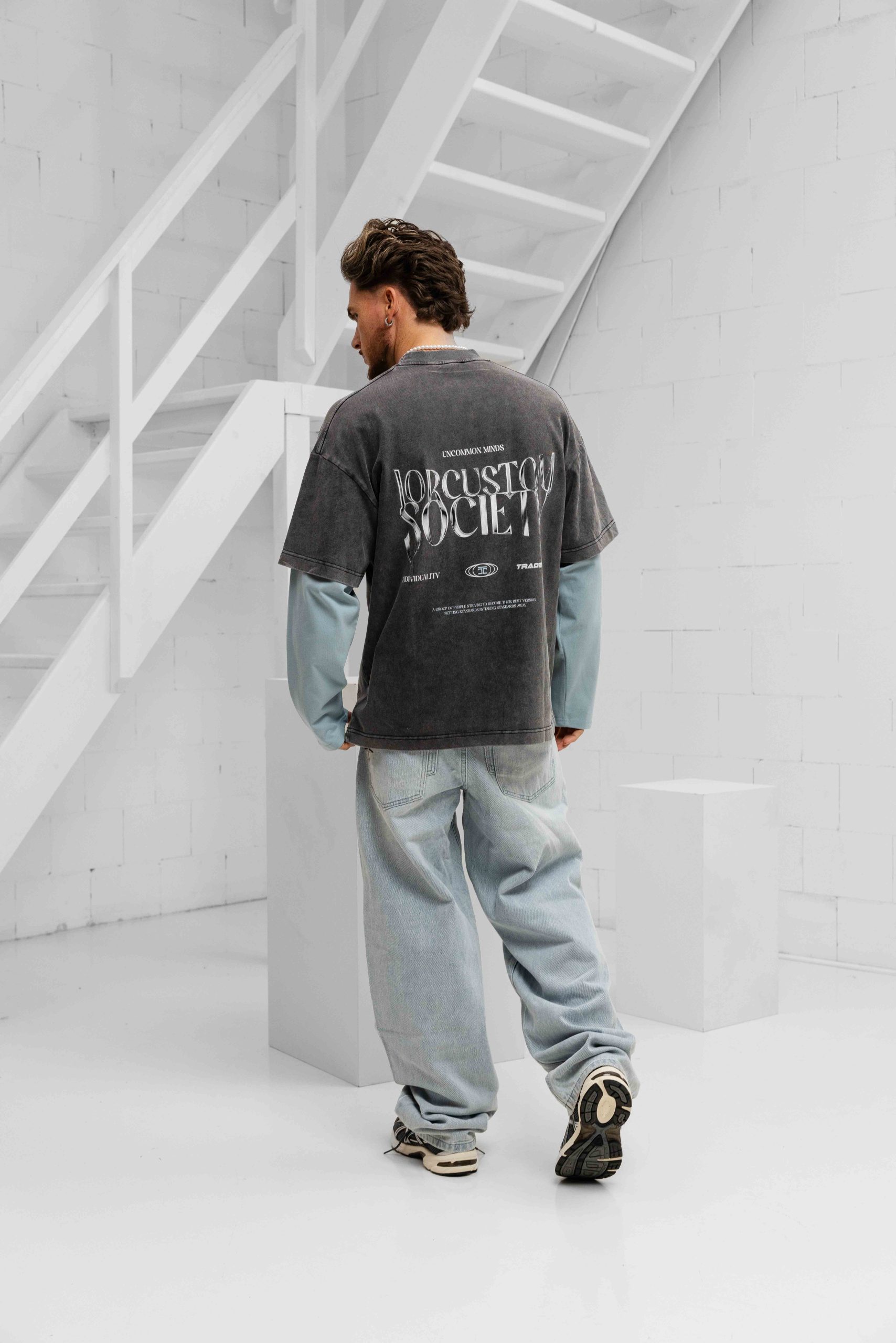 Project x Paris Straight Fit Jeans Heren Lichtblauw
