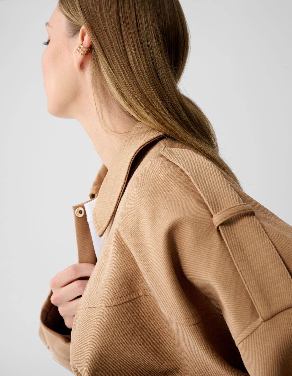Oversized Bomber Jack Camel By Lonneke