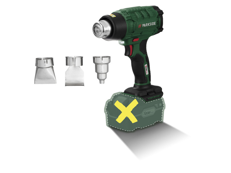 Accu-heteluchtpistool 20 V zonder accu en lader