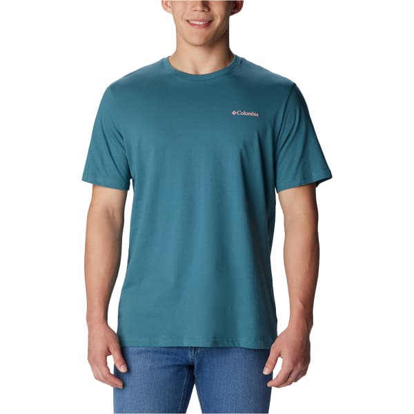 T-shirt COLUMBIA NORTH CASCADES SHORT SLEEVE TEE CLOUDBURST/CSC BOX LOGO GRAPHIC