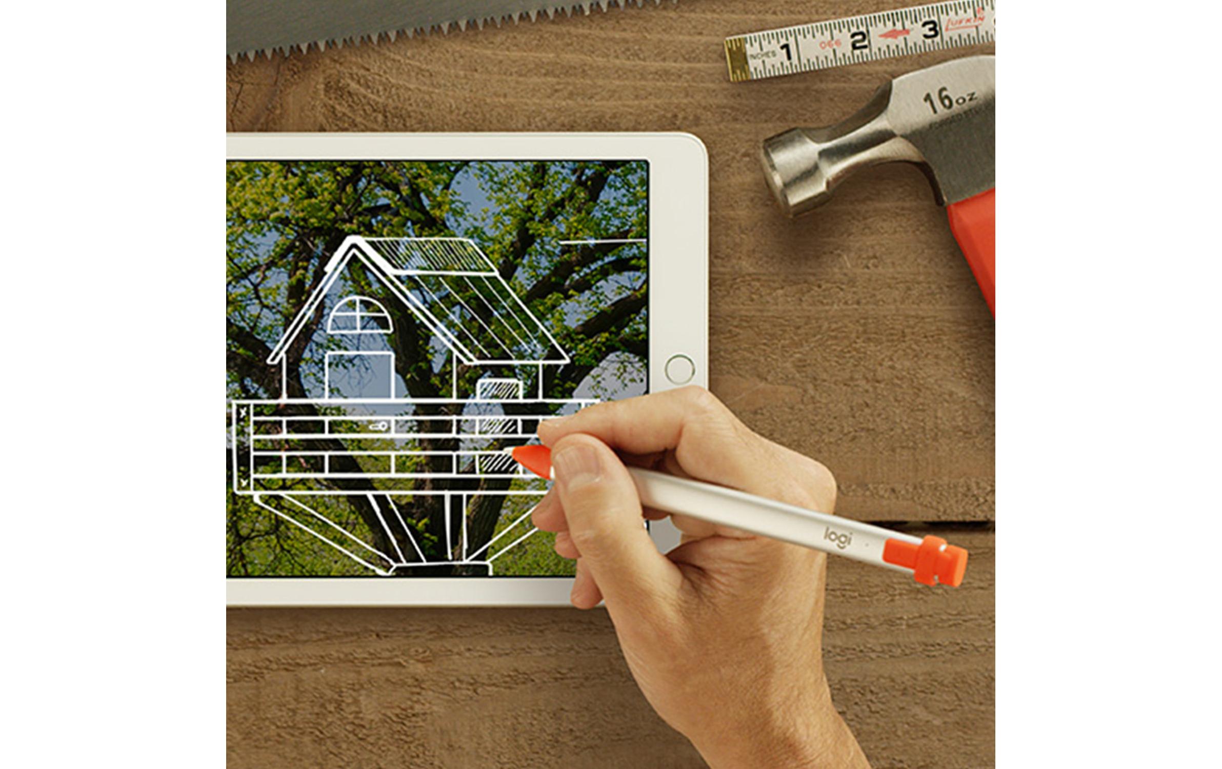 Eingabestift Crayon Grau/OrangeKinderfreundlicher Kreativ-Eingabestift für das Apple iPad