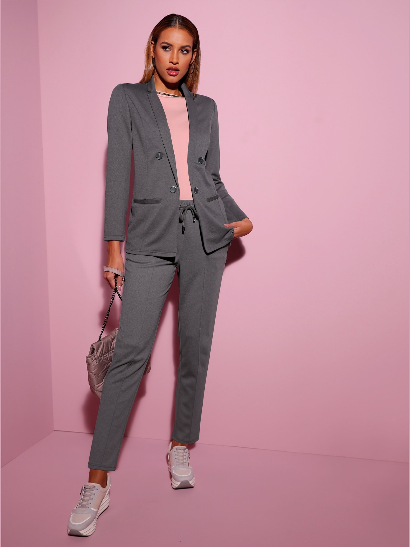 Blazer forme ouverte et longue tendance