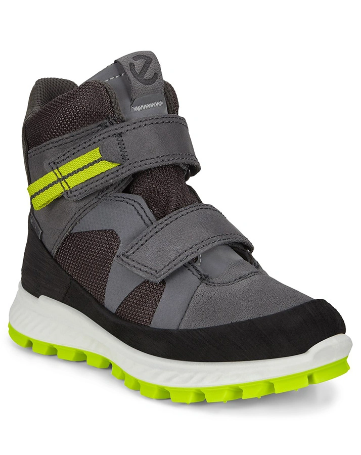 Leder-Klettstiefel EXOSTRKids MID-CUT gefüttert in black/dark shadow