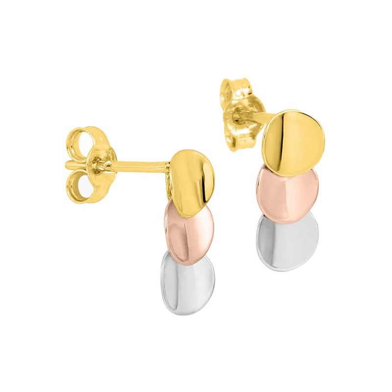 Boucles d'oreilles Femme 3 ors - Or 18 Carats
