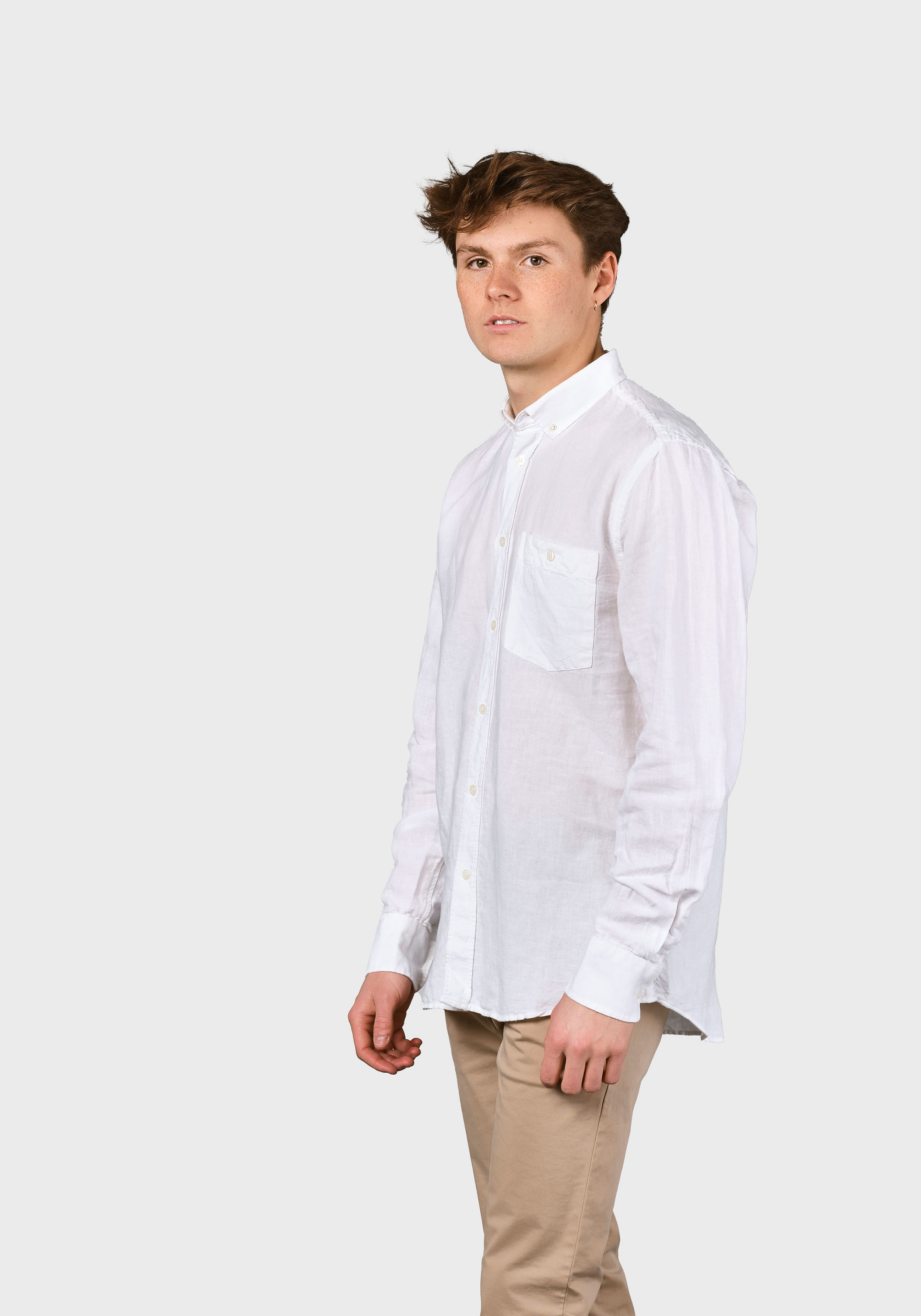 Klitmøller Collective Leinenhemd Benjamin Linen Shirt White