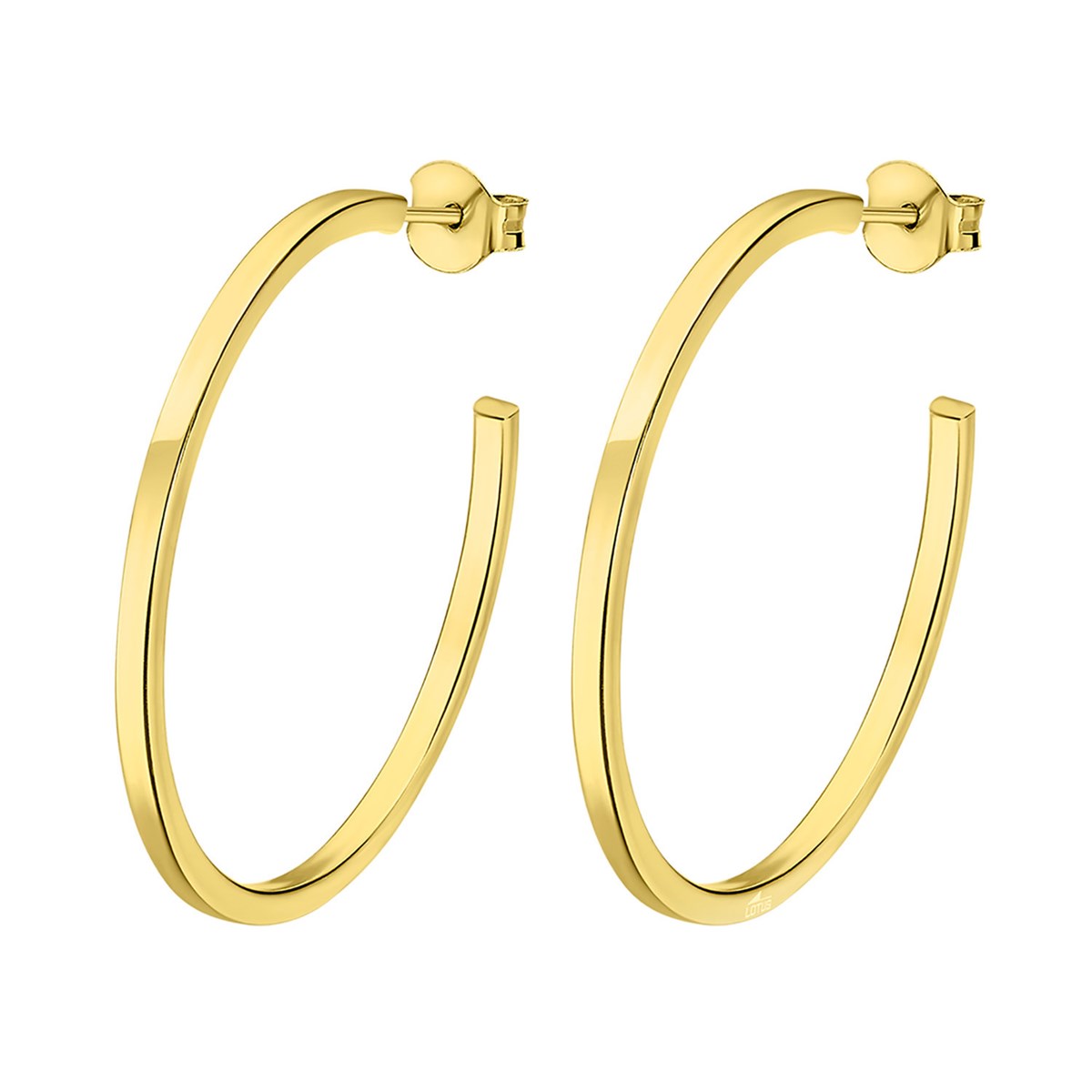 Boucles d'oreilles créoles Lotus Silver dorées