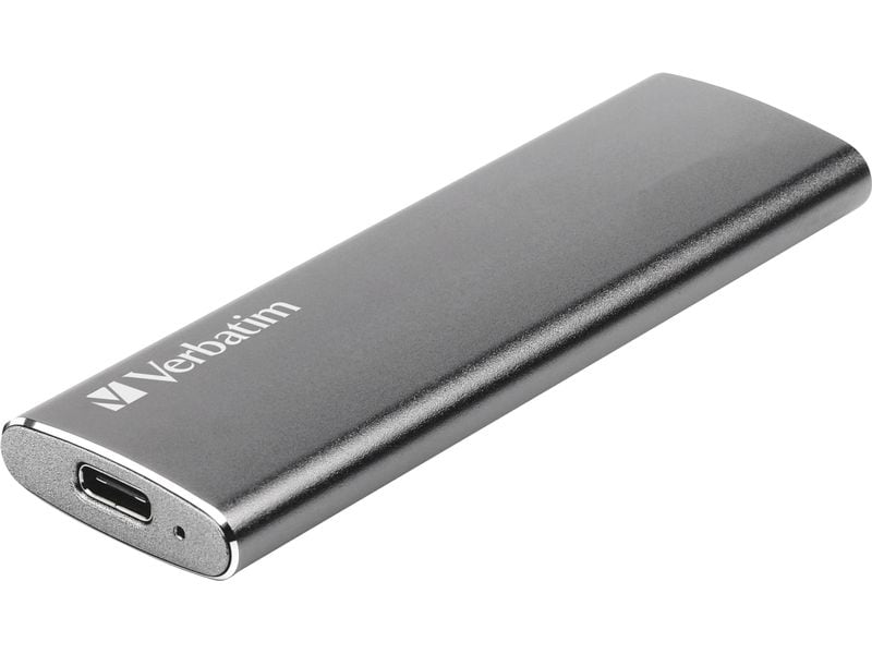 Verbatim Externe SSD VX500 2000 GB Tragbare SSD mit 2 TB, USB 3.2 Gen 2 und Aluminiumgehäuse in Space Grau