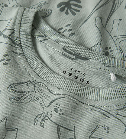 Name It T-Shirt - NmmValther - Aqua Grau/Tone Dino