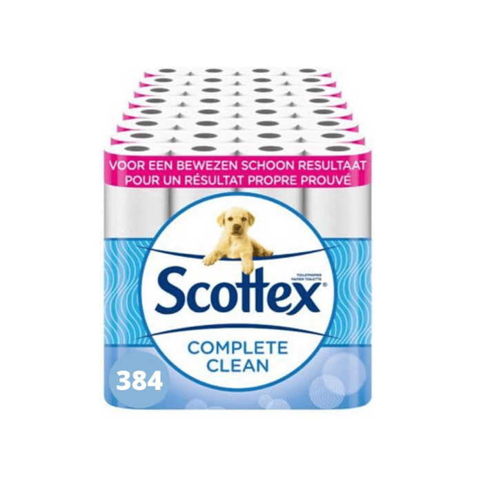 384x Page Scottex toiletpapier 384 rollen Compleet schoon wc papier 384 rollen 16x24