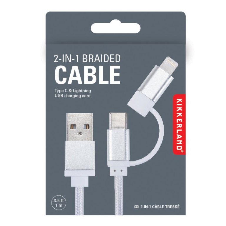USB-Kabel mit Textilmantel 2-in-1