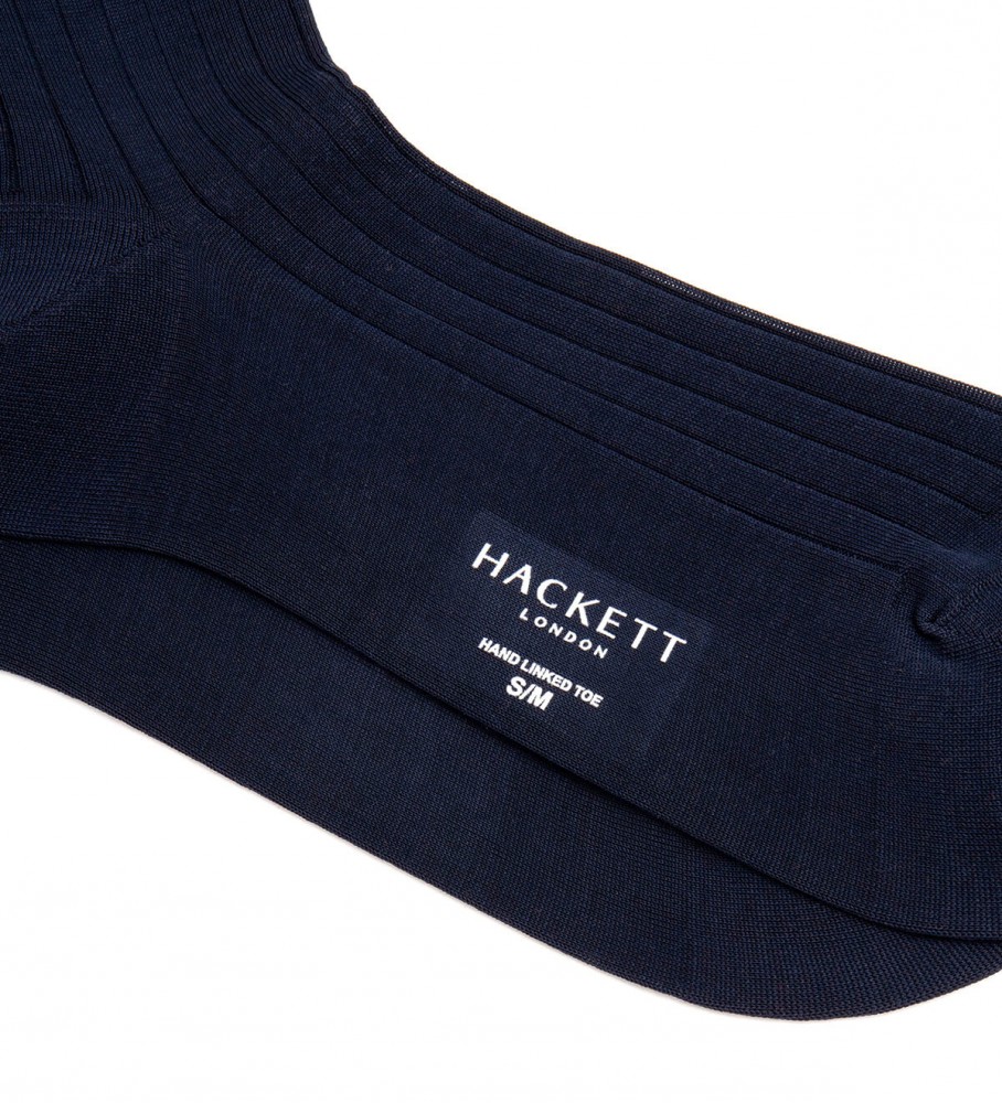 Meias Hackett de algodão azul-marinho