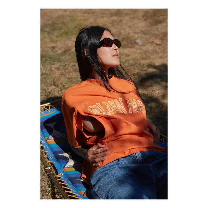 Tajinebanane T-shirt d'Allaitement Tobby Golden Hour Coton Oeko-Tex | Orange