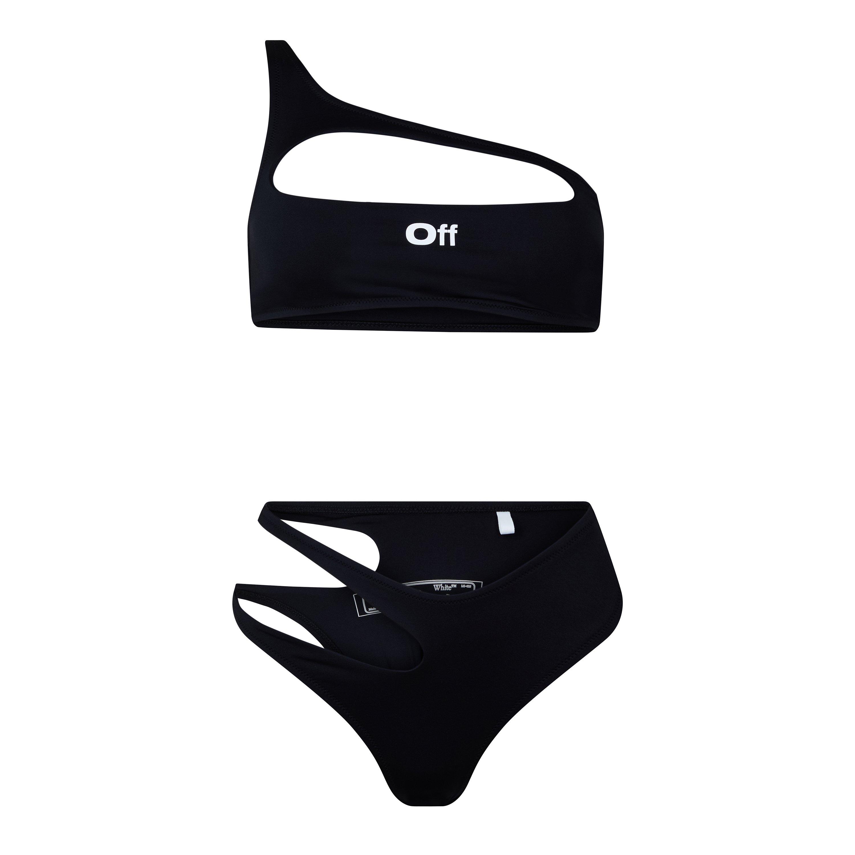 Off White Cut Out Bikini Set