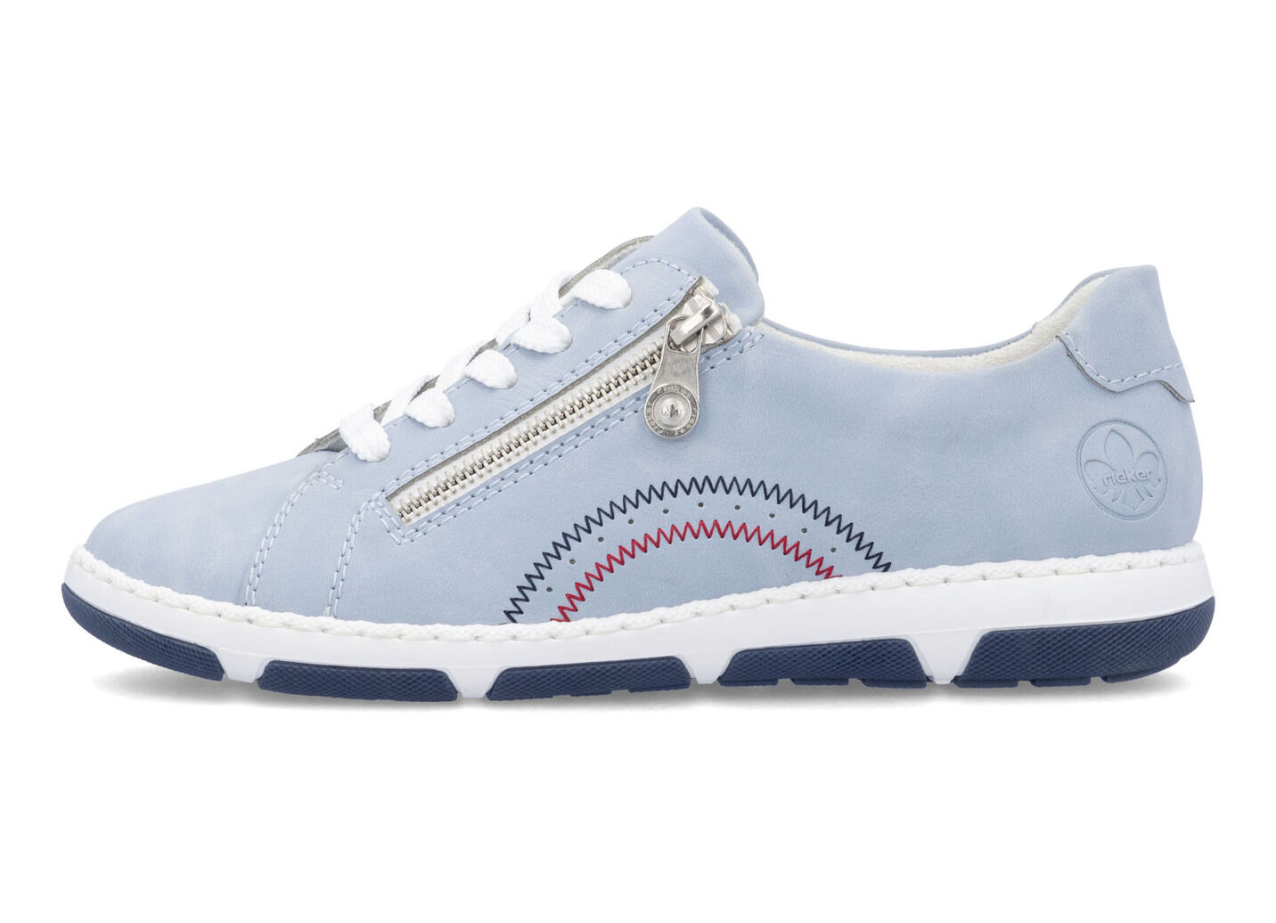 Rieker, bequeme Damen-Sneaker, Weite H, mit herausnehmbarem Fussbett