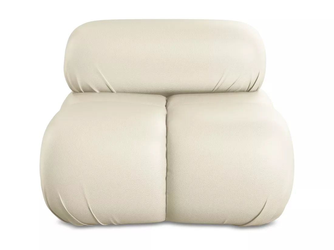 Fauteuil en Cuir artificiel - beige clair - LOKUA