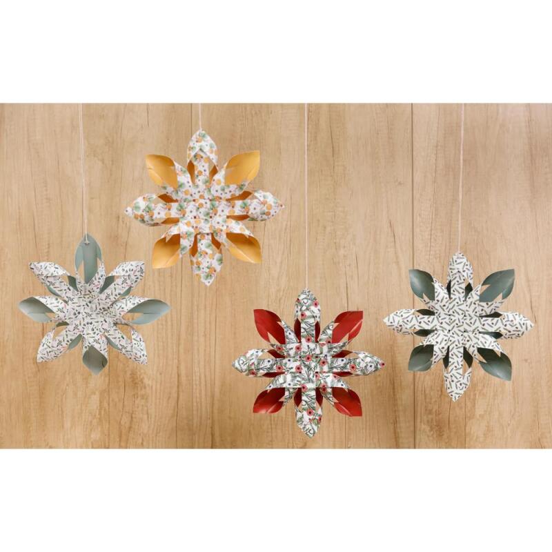ÉTOILES DÉCORATIVES, Set de 6 - Noël vitaminé - Multicolore