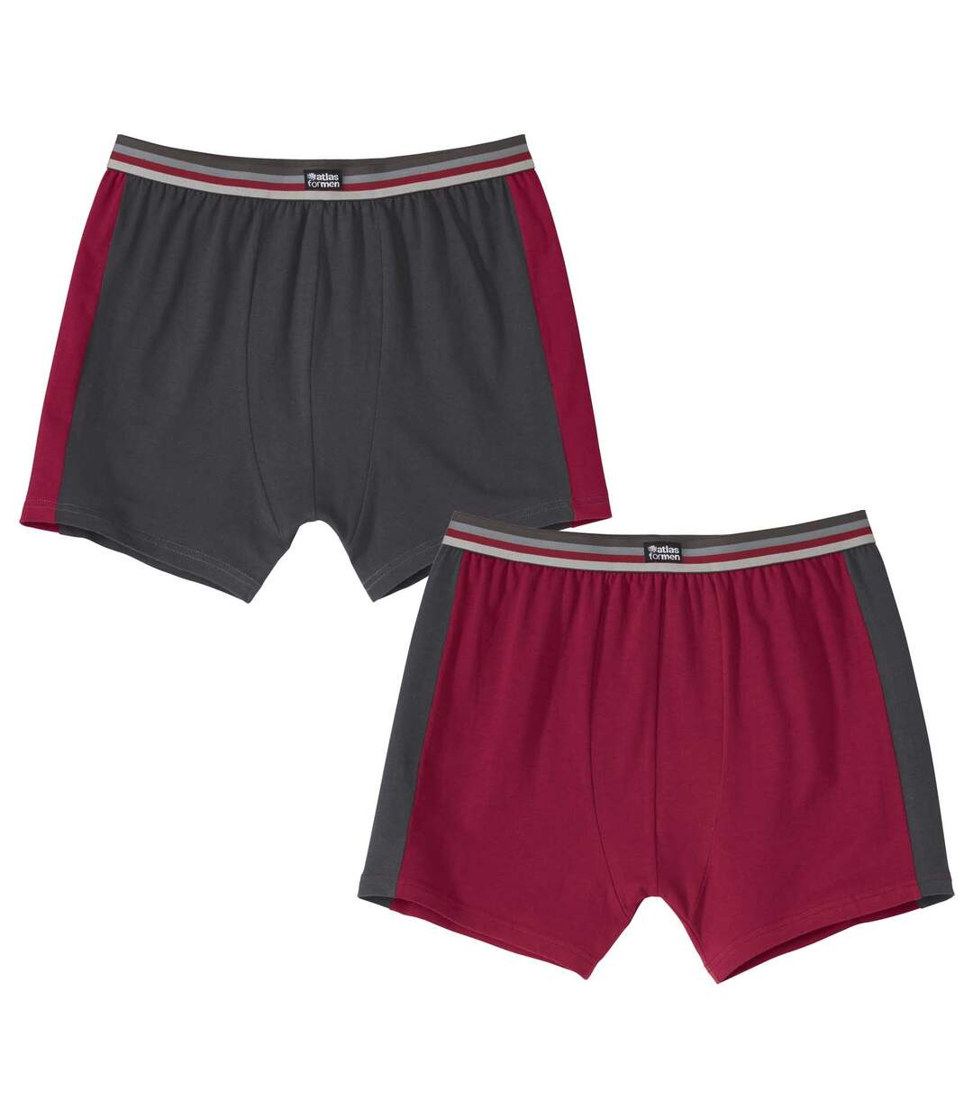 Lot de 2 Boxers Bicolore Stretch