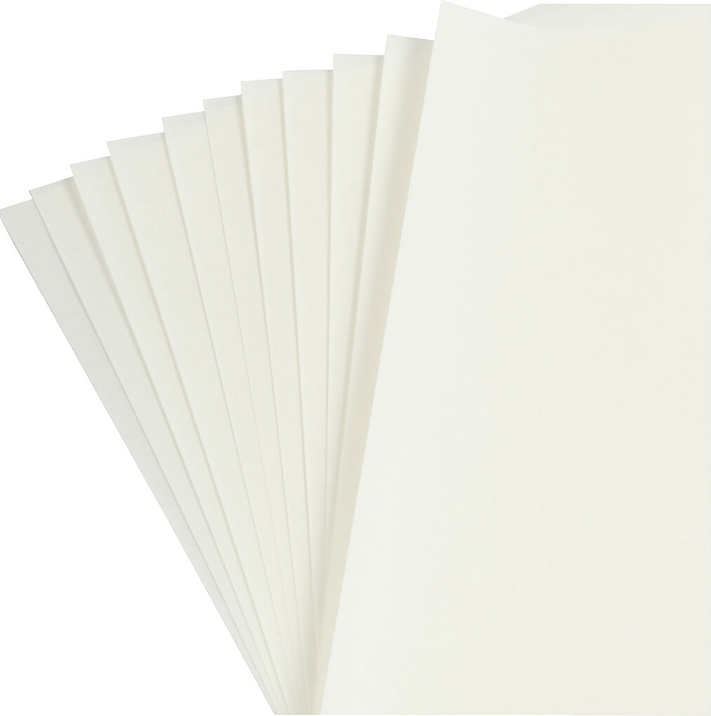 Origami Papir - Str. 30X30 CM - 80 G - Hvid - 12 Ark