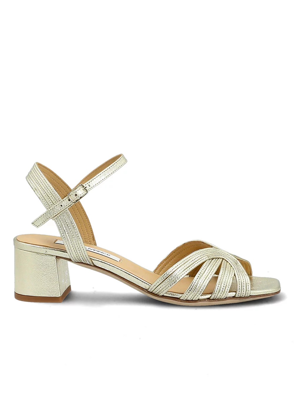 SANDALE MIGNONS VERNIER CUIR PLATINE