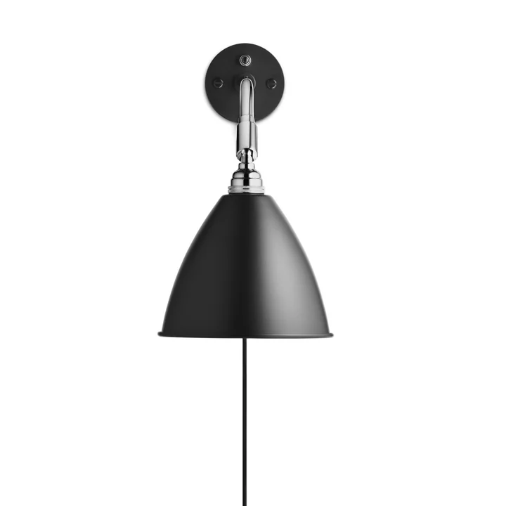 Gubi - Bestlite BL7 Wandleuchte, Ø 16 cm, Edelstahl / schwarz