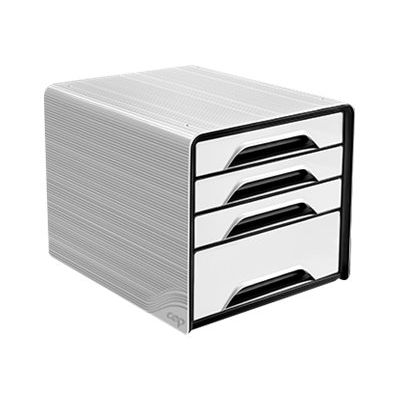 CEP Smoove - Module de classement 4 tiroirs - blanc/noir