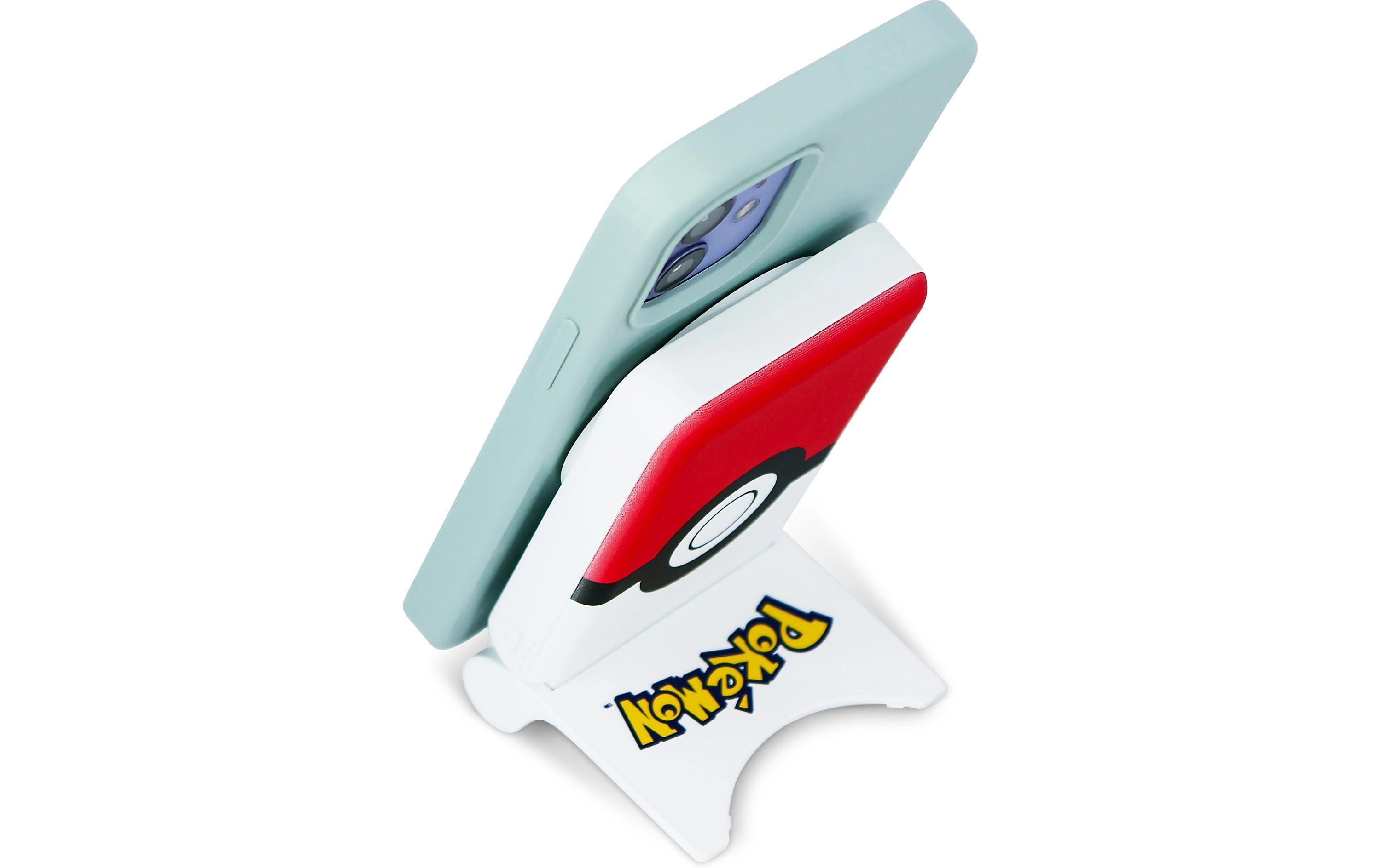 Powerbank Pokémon Pokeball 5000 mAhPowerbank mit integriertem Wireless Charger und Standfuss im Pokémon-Design