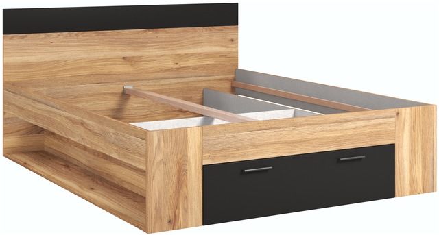 Home affaire Bettgestell »Faweza, Breite 160 bzw. 180 cm, Stauraumbett« Funktionsbett Schublade mit extra viel Stauraum