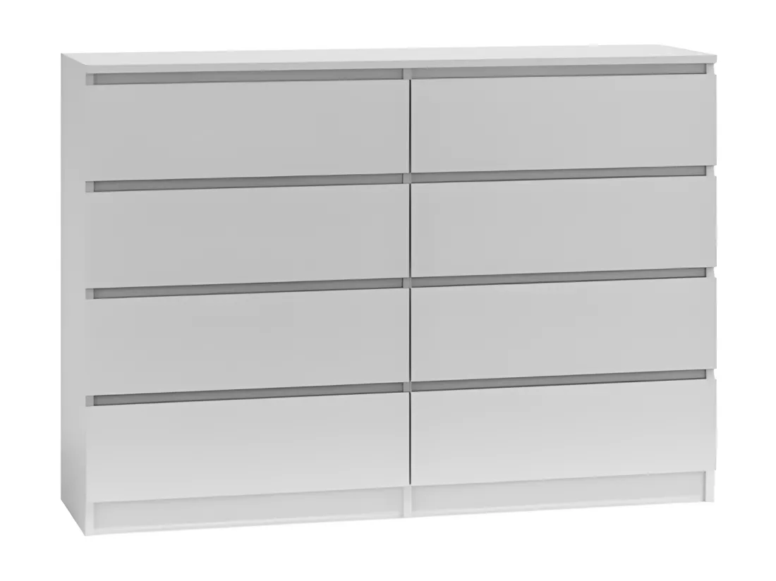MILAN | Commode contemporaine chambre/salon/bureau 40x138x97 | 8 tiroirs coullissants | Meuble de rangementent | Chiffonier