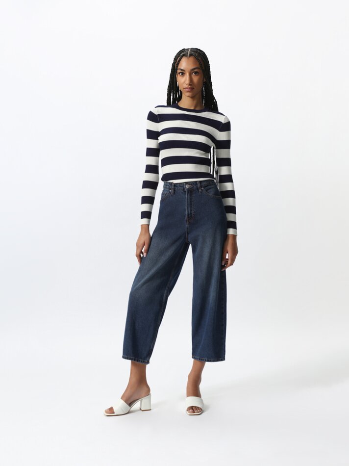 Jeans Barrel - Azul Escuro