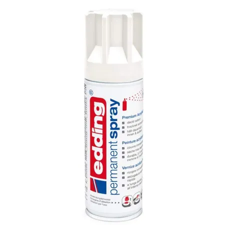 edding 5200 Permanent Spray Premium-Acryllack, seidenmatt, 200ml, verkehrsweiß